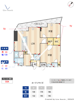 リノスタイル神戸下山手 1001 【兵庫県県庁前駅】 の間取り図