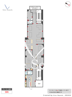 中洲リッチビル 8F 【福岡県中洲川端駅】 の間取り図