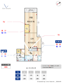 クレシア 103 【東京都お花茶屋駅】 の間取り図