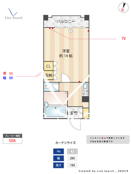 ユニックス 202 【福岡県西新駅】 の間取り図