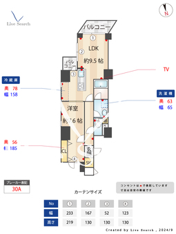 宮庭東新宿ビル 501 【東京都東新宿駅】 の間取り図