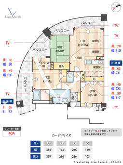 パークホームズ西新の杜 409 【福岡県西新駅】 の間取り図