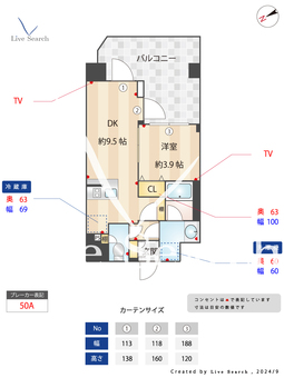 ドゥーエ浅草 1401 【東京都浅草駅】 の間取り図