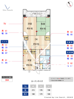 ハイム高宮 302 【福岡県西鉄平尾駅】 の間取り図