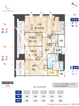 カテリーナ三田タワースイートウエストアーク 2201 【東京都三田駅】 の間取り図