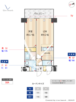 アコーツ千代崎 302 【大阪府九条駅】 の間取り図