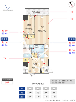 コンシェリア東京(IRIYA STATION FRONT) 1406 【東京都入谷駅】 の間取り図