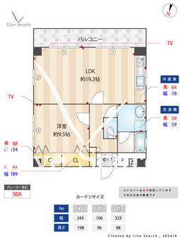 1＆7 201 【兵庫県芦屋駅】 の間取り図