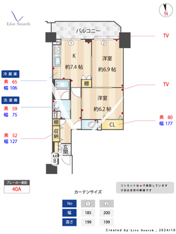 ベラカーサ池之端 407 【東京都湯島駅】 の間取り図