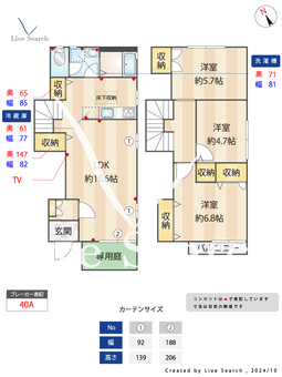 イーストハイツ 102 【神奈川県センター南駅】 の間取り図