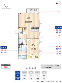 フラッツ中野 201 【東京都新中野駅】 の間取り図