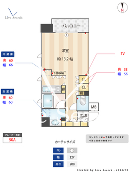 セイル江坂公園 1006 【大阪府江坂駅】 の間取り図