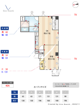 ヴィレッヂ大和東 402 【神奈川県大和駅】 の間取り図
