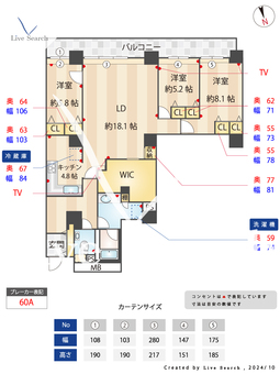 RICウエストコート3番街501号棟 2905 【兵庫県アイランド北口】 の間取り図