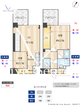 MODERN　PALAZZO博多駅南AXIA 601 【福岡県博多駅】 の間取り図