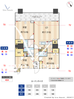 Brillia Mare 有明 TOWER&GARDEN 2230 【東京都有明テニスの森駅】 の間取り図