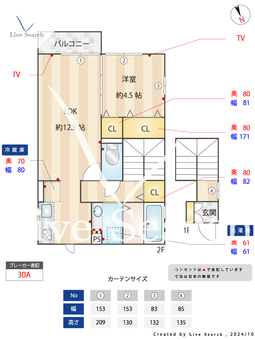 グリーン・フォーレスト 202 【神奈川県田奈駅】 の間取り図