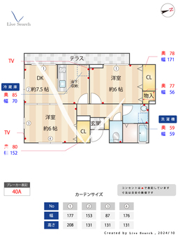ソレイユ 101 【東京都お花茶屋駅】 の間取り図