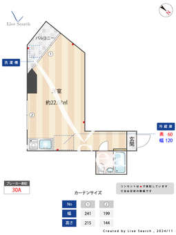 NAVI梅ヶ丘 3A 【東京都梅ヶ丘駅】 の間取り図