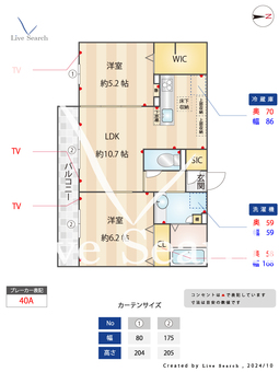ロイジェントパークスレイクタウンⅢM 108 【埼玉県越谷レイクタウン駅】 の間取り図