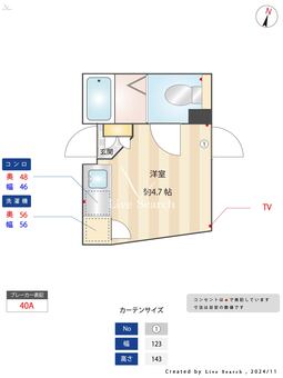 H.Aレジデンス西日暮里 301 【東京都西日暮里駅】 の間取り図