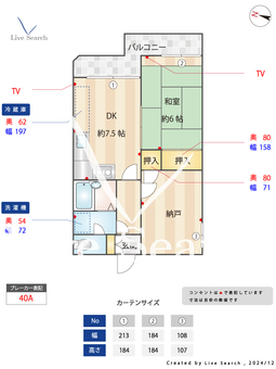 ダンディライオン宝塚II 207 【兵庫県山本駅】 の間取り図