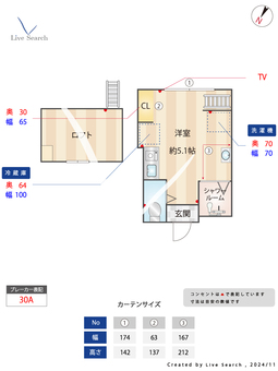 アイミリビル 202 【東京都中井駅】 の間取り図