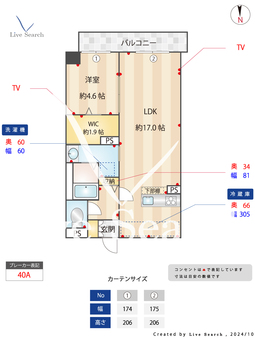 アベイユ那珂 202 【福岡県竹下駅】 の間取り図