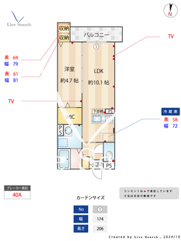 アベイユ那珂 203 【福岡県竹下駅】 の間取り図