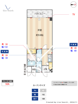 アイエスビルヂング 402 【本町駅】 の間取り図
