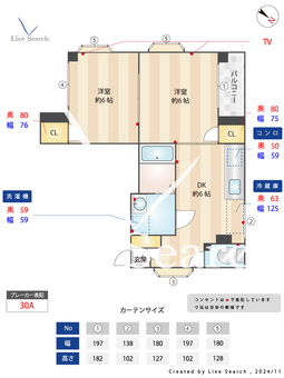 イリス白金 304 【中央区薬院駅】 の間取り図
