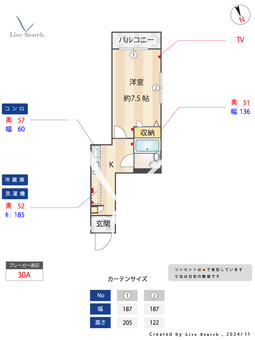 グランドール 201 【東京都亀戸駅】 の間取り図