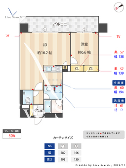 ザ・リンドス 1011 【福岡県千早駅】 の間取り図