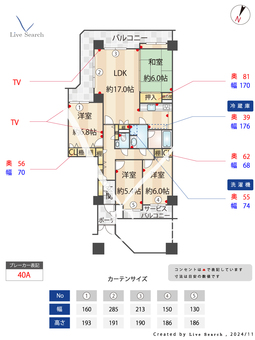 ファミール大橋グランヒルズ 807 【南区大橋駅】 の間取り図