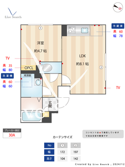 ルリアン西新宿 401 【東京都西新宿】 の間取り図