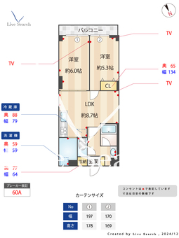 秀和目黒レジデンス 603 【東京都目黒】 の間取り図