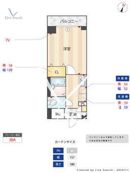 ビエラコート西新 402 【福岡県西新駅】 の間取り図