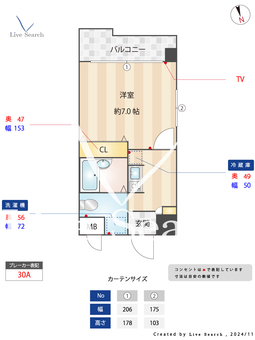 ダイナコートエスタディオ平尾 801 【福岡県平尾駅 】 の間取り図