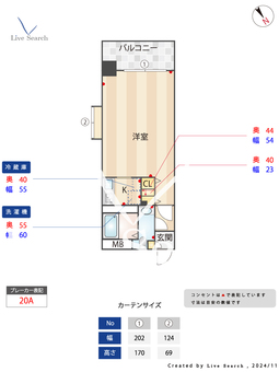 ラフィネスクロスロード博多ステーション 905 【福岡県博多駅】 の間取り図