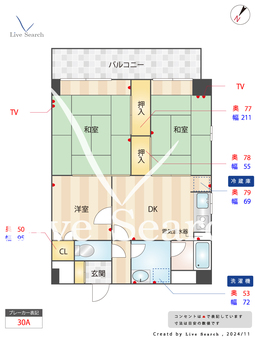 ディーフラット大濠2 202 【福岡県唐人町駅】 の間取り図