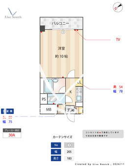 ネオポリス大橋 205 【福岡県大橋駅】 の間取り図