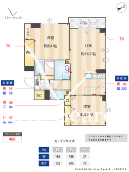 ルミエール 302 【神奈川県武蔵中原駅】 の間取り図