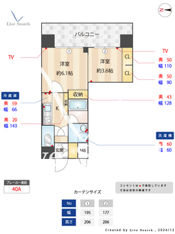 スプランディッド江坂駅前 708 【江坂駅】 の間取り図