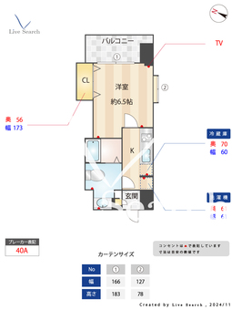 FRENCIA NOIE 東三国 406 【東三国駅】 の間取り図