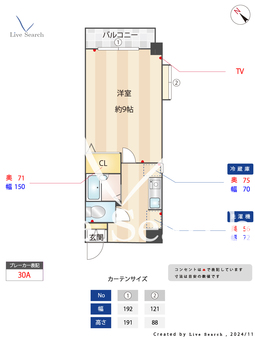 サンコート箱崎 402 【東区箱崎駅】 の間取り図