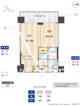 スプランディッド江坂駅前 707 【江坂駅】 の間取り図