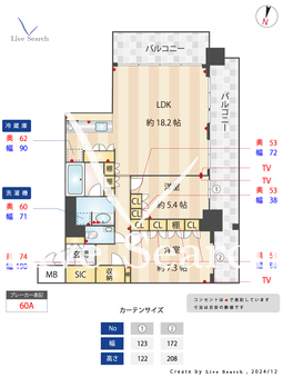 MJR赤坂タワー 703 【福岡県赤坂駅】 の間取り図