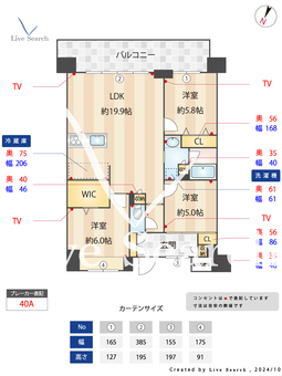 LaSante照葉オーシャンテラス 207 【福岡県西鉄バス　アイランドシティ中央公園前バス停】 の間取り図