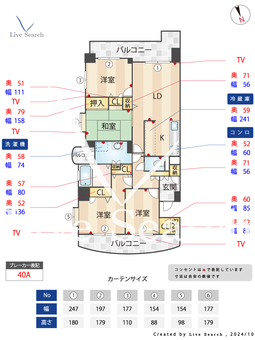 パロスけやき西 504 【中央区西鉄バス　護国神社前　停】 の間取り図