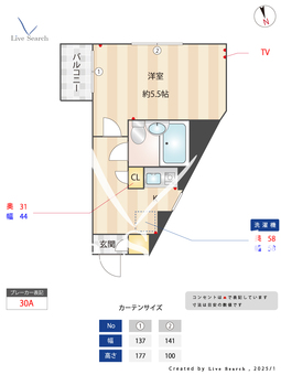 河田町モンプチ 407 【東京都若松河田駅】 の間取り図
